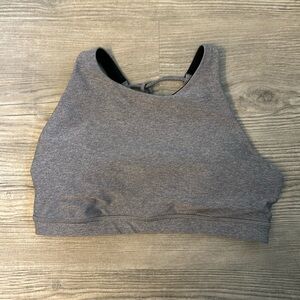 Grey Lululemon high cut sports bra